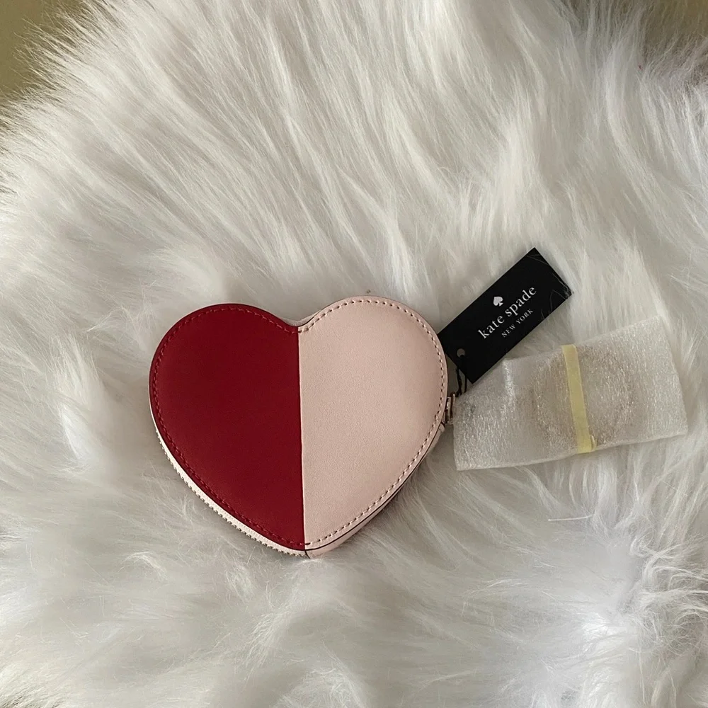 Kate Spade love shack heart coin purse/ key chain NWT
